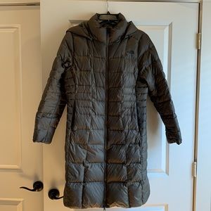 Womens green North Face winter jacket